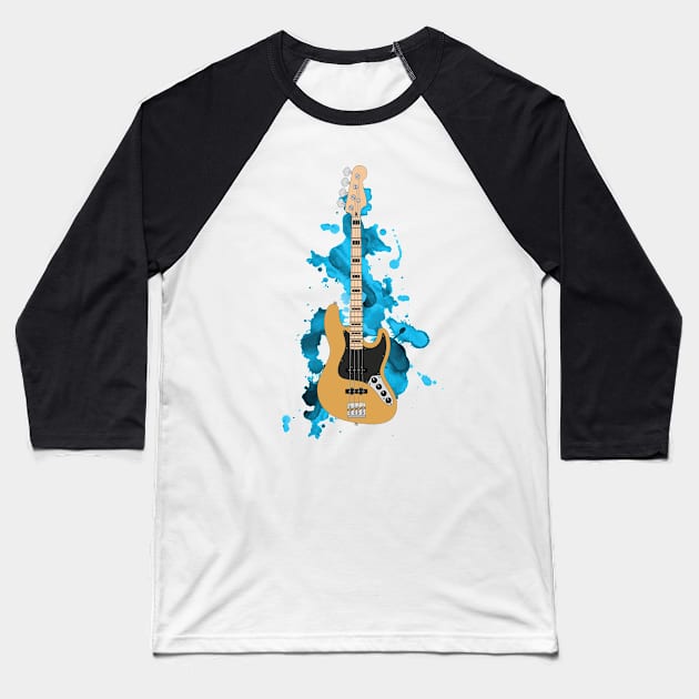 J-style Bass Guitar Natural Finish Baseball T-Shirt by nightsworthy